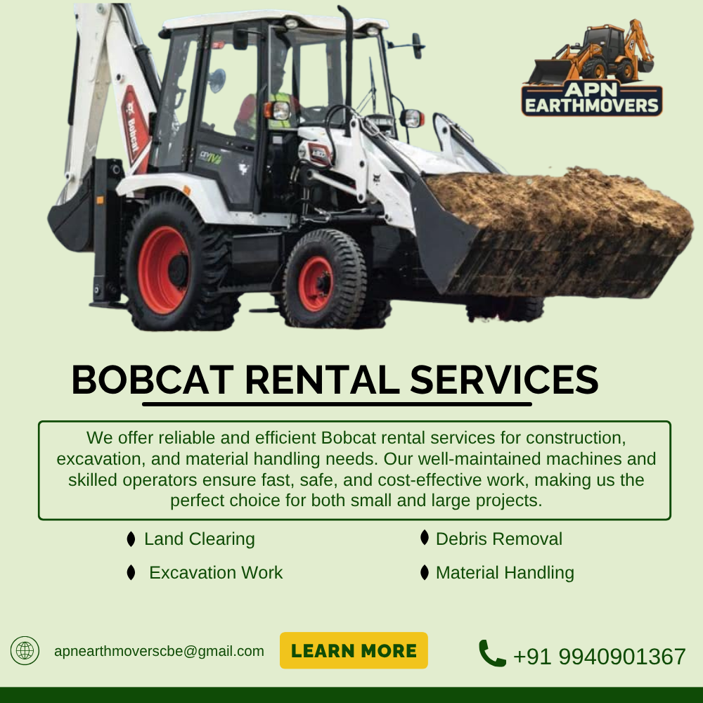 Bobcat Rental Services in Coimbatore