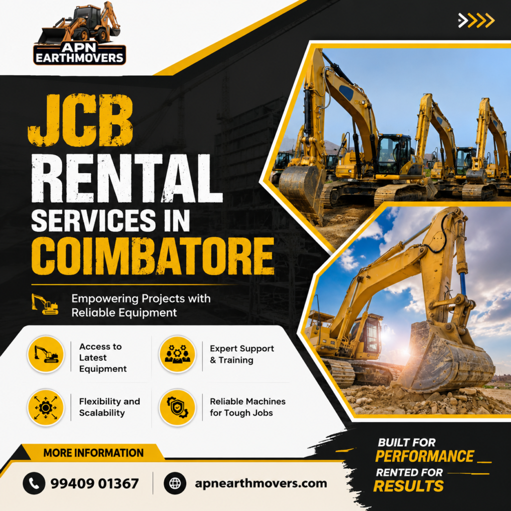Earthmoving Machinery Rental in Coimbatore